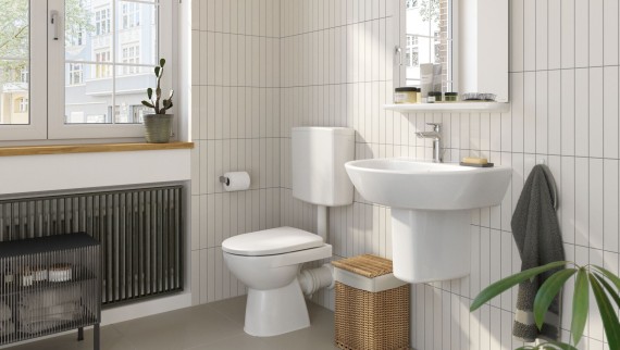 Geberit opbouwspoelreservoir met spoeling met 2 hoeveelheden Geberit opbouwspoelreservoir met spoeling met 2 hoeveelheden