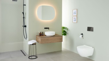 Lavabo Geberit VariForm avec miroir Geberit Option