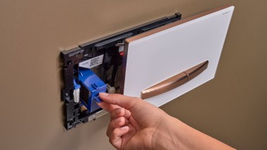 Geberit Sigma50 bedieningsplaat, hoeking, met geurextractie