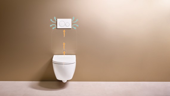 Geberit AquaClean Alba met Geberit DuoFresh geurextractie