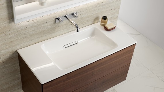 Sous-meuble assorti au lavabo compact