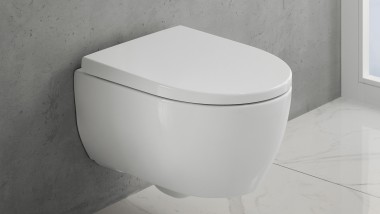 Cuvette de WC suspendue de la collection Geberit iCon (© Geberit)