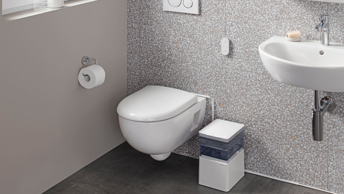 Geberit AquaClean Cama douche-wc mobiele testset Geberit AquaClean Cama douche-wc mobiele testset