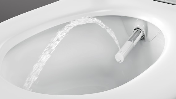 Geberit AquaClean Sela met WhirlSpray-douchestraal