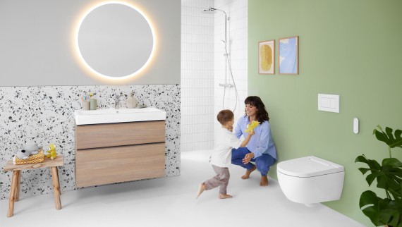 Laag electriciteits-verbruik met de AquaClean Alba douche-wc