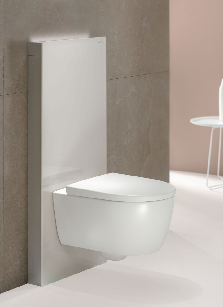 Geberit Monolith Plus is een spoelreservoir dat ontworpen is om voor de muur te worden geplaatst Geberit Monolith Plus is een spoelreservoir dat ontworpen is om voor de muur te worden geplaatst