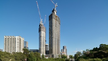 De twee 180 George Towers luiden de verdichting van de agglomeratie Sydney in (© Michael Curwood & Adam Powell)