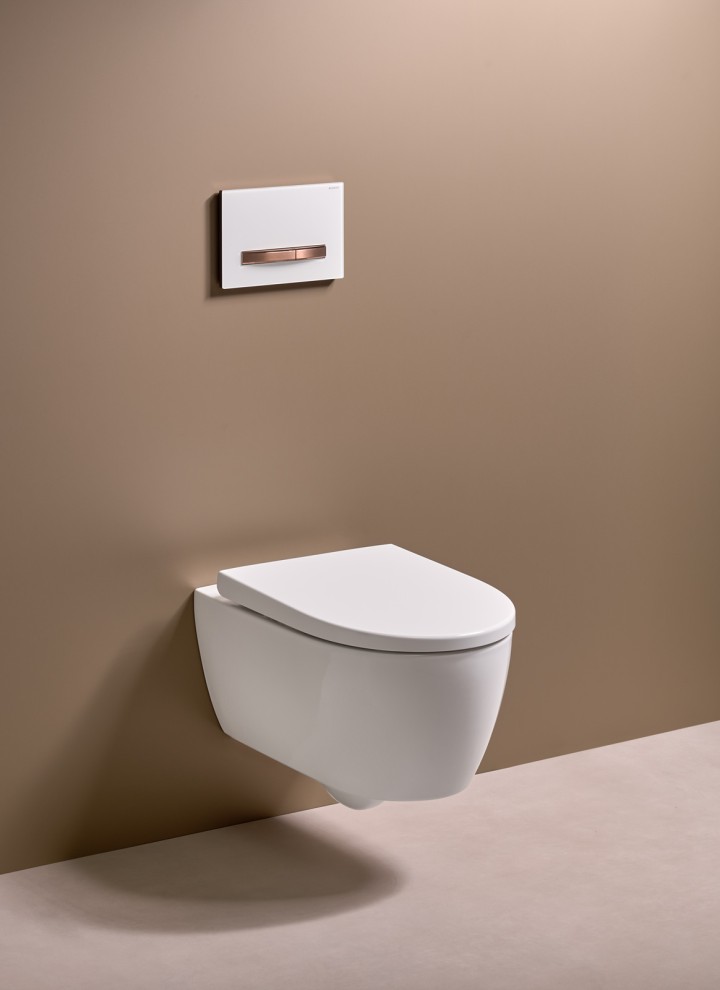 Geberit bedieningsplaat gebruikt om de wc-spoeling te activeren Geberit bedieningsplaat gebruikt om de wc-spoeling te activeren