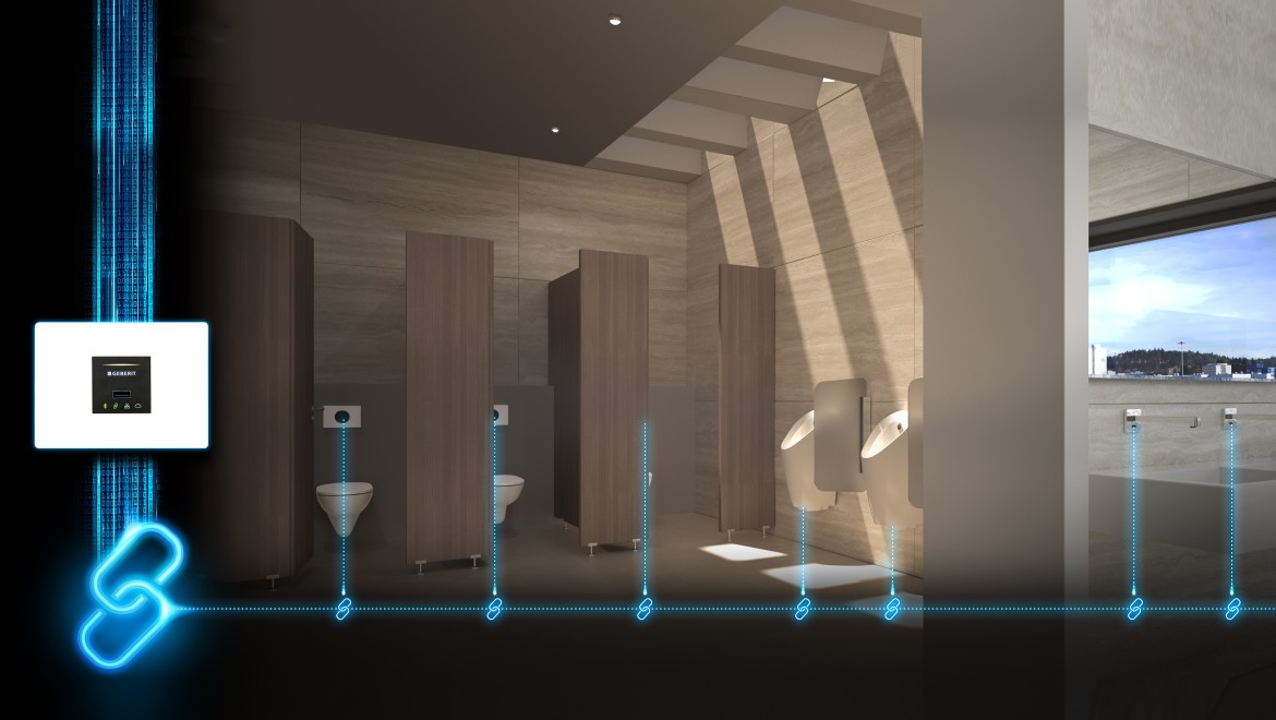 Een sanitaire ruimte koppelen met Geberit Connect Een sanitaire ruimte koppelen met Geberit Connect