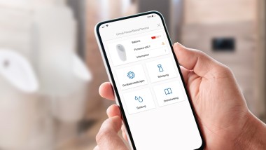 Geberit Control app voor de bediening van sanitaire toestellen