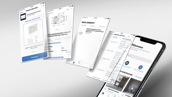 Met de Geberit Pro-app is de expertise van Geberit altijd binnen handbereik.