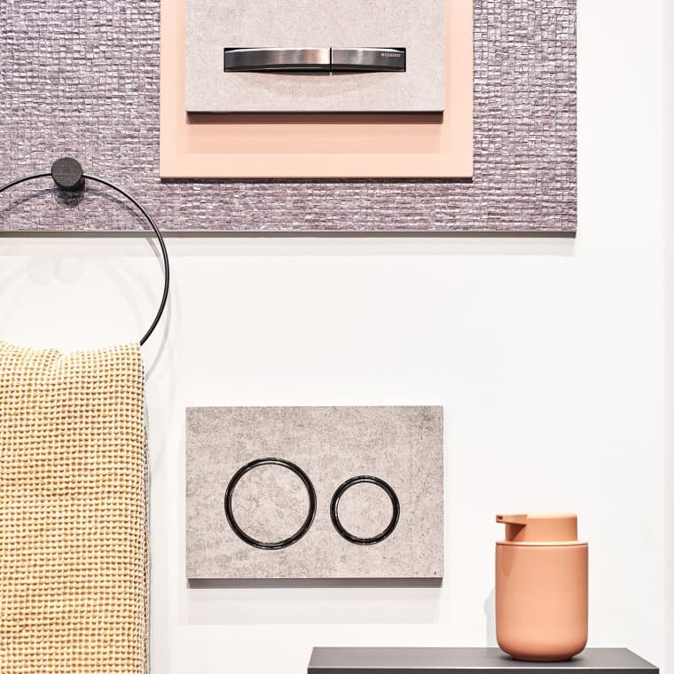 Een combinatie van materialen in de badkamer zorgt voor meer huiselijkheid Een combinatie van materialen in de badkamer zorgt voor meer huiselijkheid