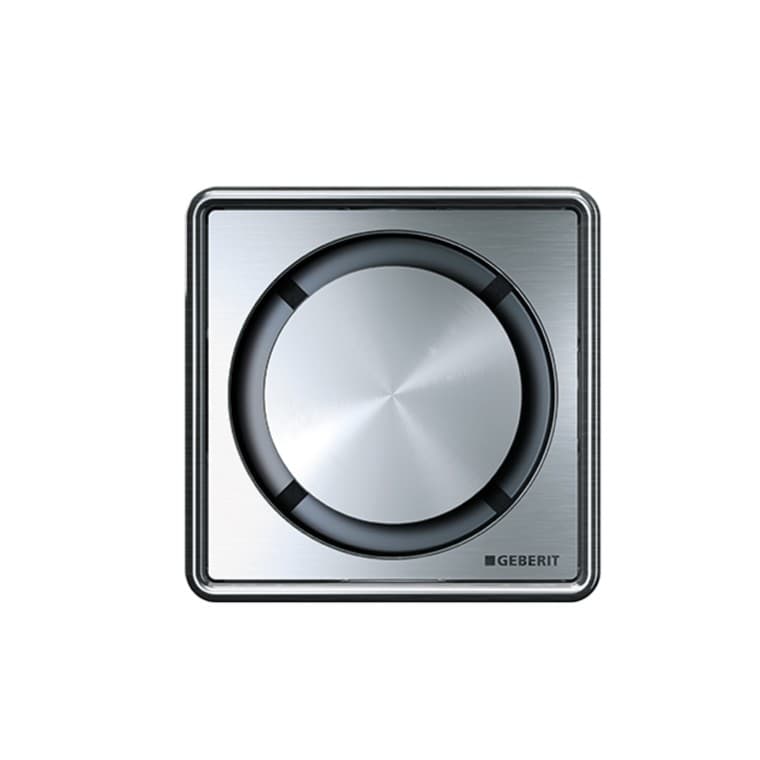 De designafdekking voor de douchevloerafvoer in een ronde uitvoering De designafdekking voor de douchevloerafvoer in een ronde uitvoering