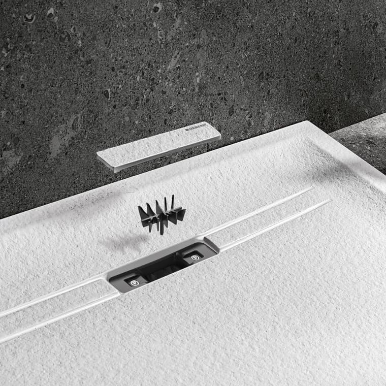 Geberit Sestra douchebak met geïntegreerde Geberit haarvanger Geberit Sestra douchebak met geïntegreerde Geberit haarvanger