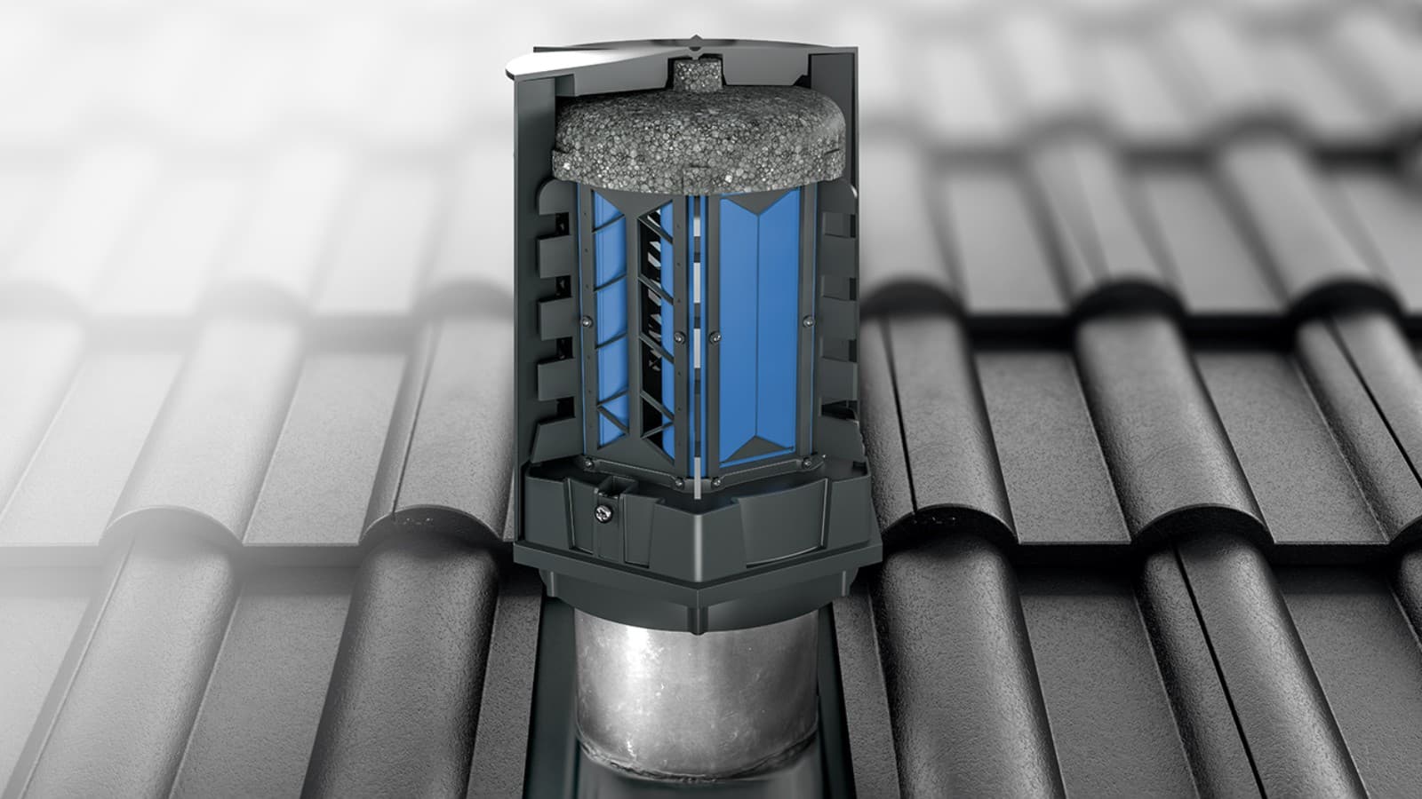De gepatenteerde magnetische membranen van de Geberit energieklep ERV gaan in beide richtingen open. De gepatenteerde magnetische membranen van de Geberit energieklep ERV gaan in beide richtingen open.