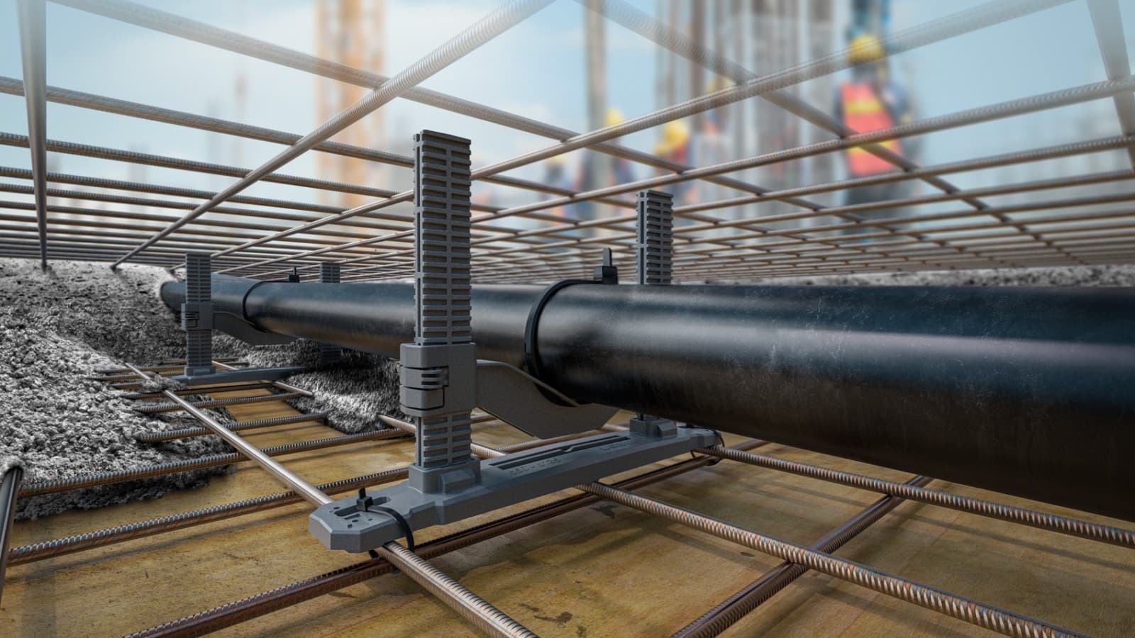 Montagesteun voor beton en dekvloer Montagesteun voor beton en dekvloer