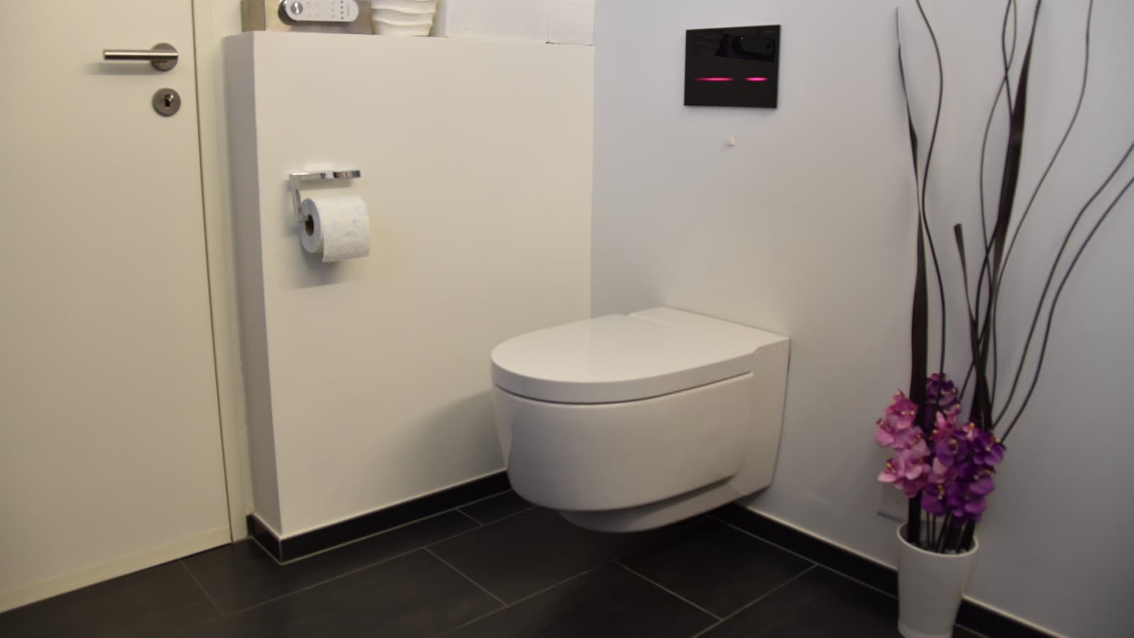 Badkamer na renovatie met diverse Geberit-producten Badkamer na renovatie met diverse Geberit-producten