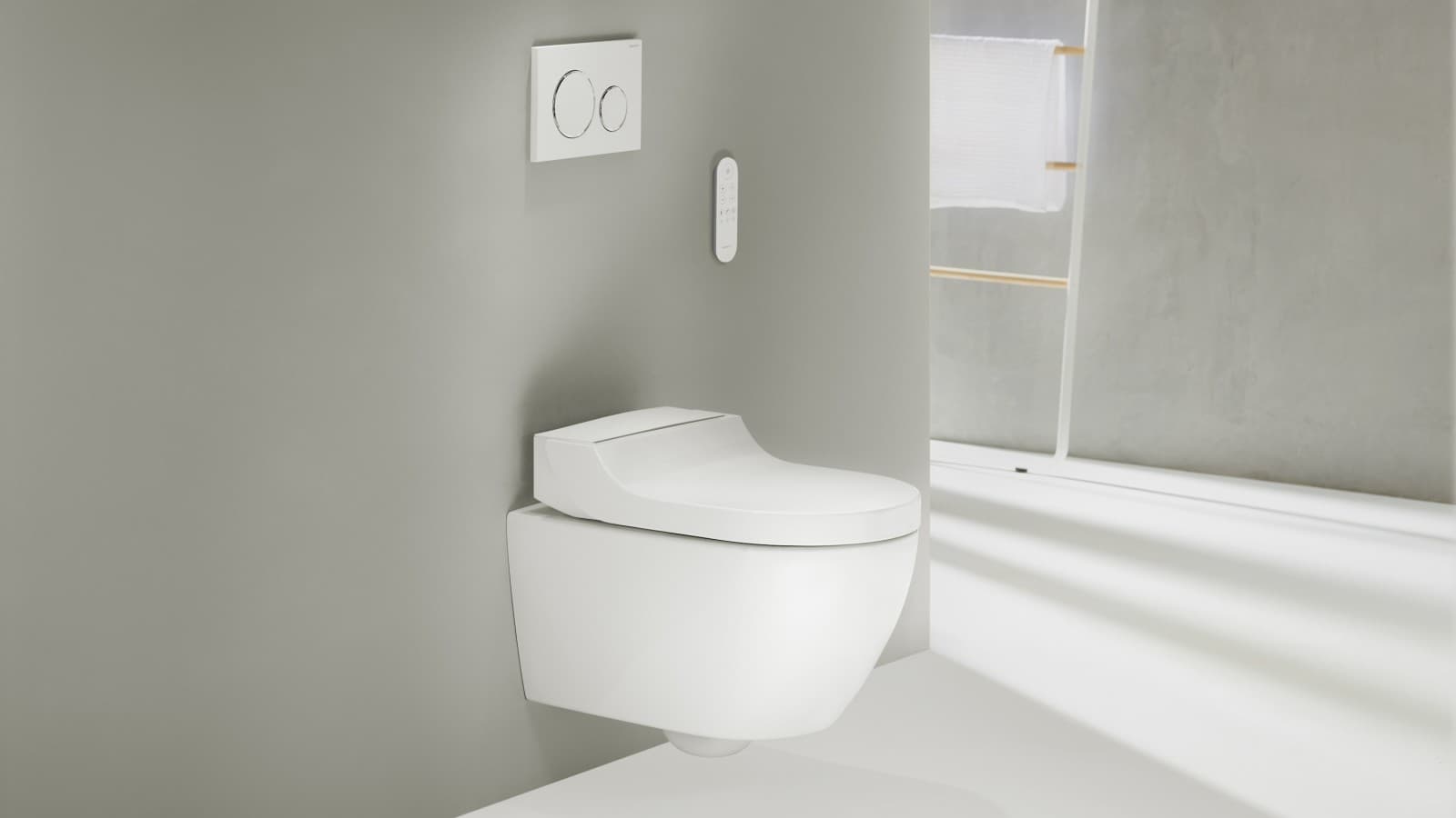 Geberit AquaClean Tuma Comfort met afstandsbediening Sigma20 Geberit AquaClean Tuma Comfort met afstandsbediening Sigma20