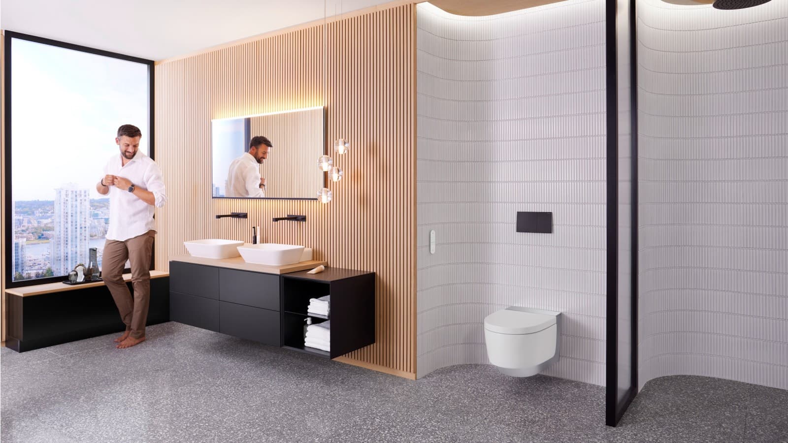 Geberit AquaClean Mera Comfort WC complete oplossing Geberit AquaClean Mera Comfort WC complete oplossing