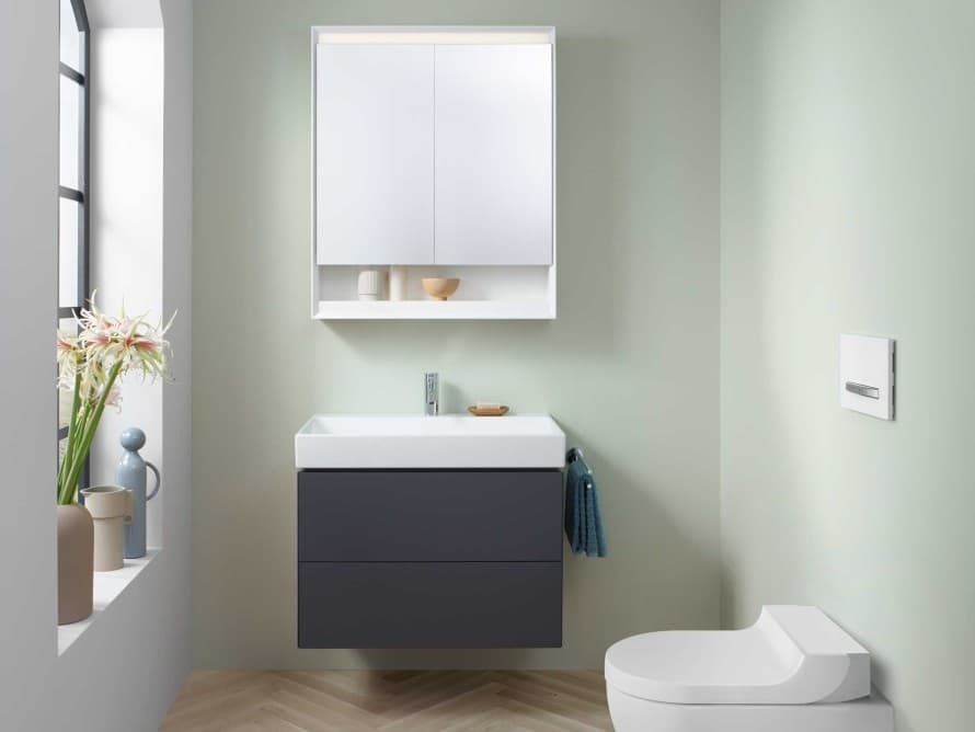 Badkamer in heldere kleuren Badkamer in heldere kleuren