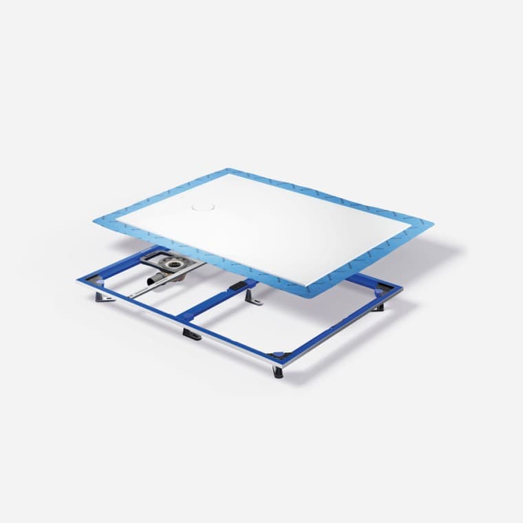 Setaplano-ruwbouwset en Setaplano-douchebak met voorgemonteerde dichtingsfolie Setaplano-ruwbouwset en Setaplano-douchebak met voorgemonteerde dichtingsfolie