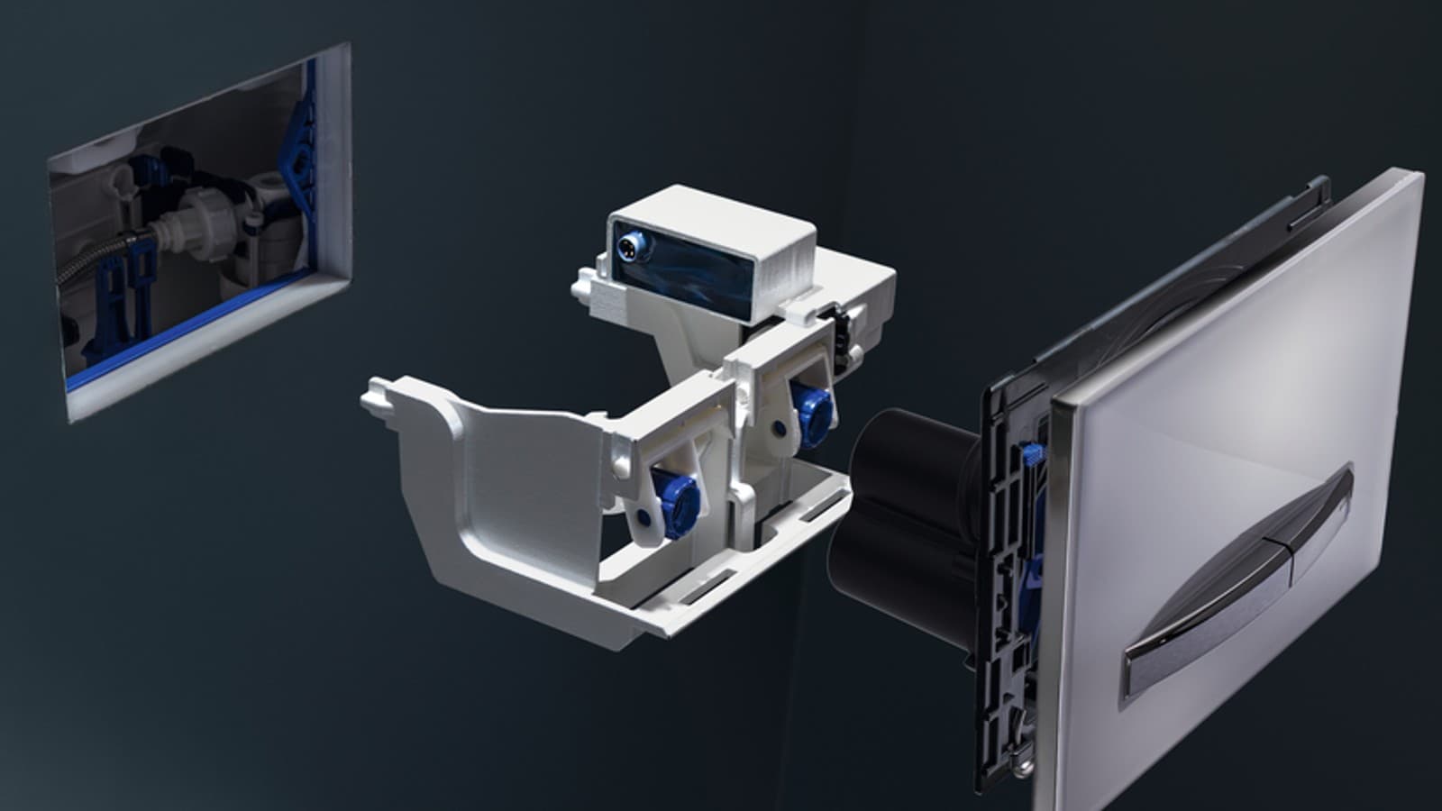 De Geberit interval inbouwreservoir kan eenvoudig geïnstalleerd worden in elk Geberit Sigma inbouwreservoir 12 cm De Geberit interval inbouwreservoir kan eenvoudig geïnstalleerd worden in elk Geberit Sigma inbouwreservoir 12 cm