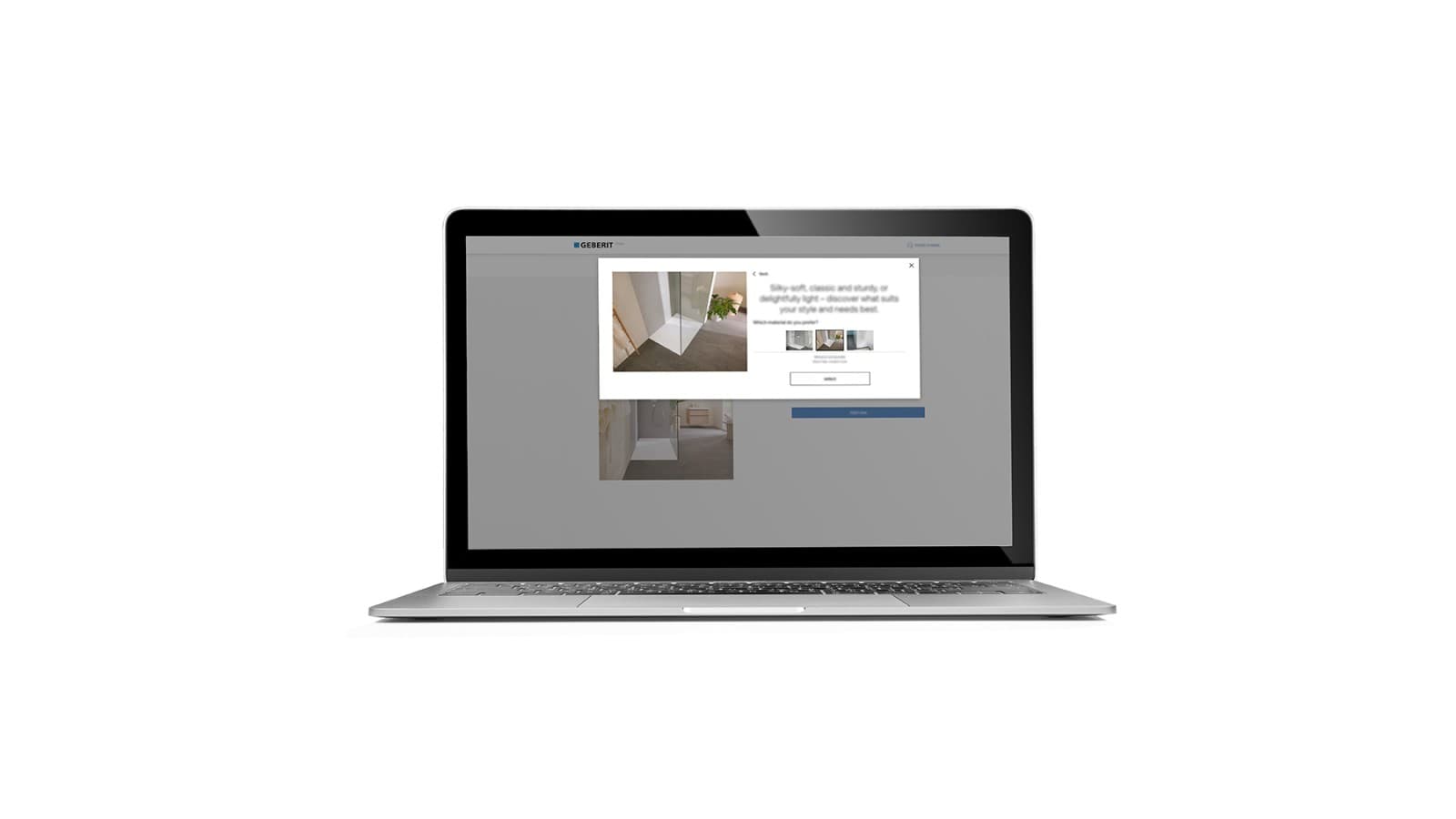 Ideeën voor de douche en doucheplaten met de Geberit Product Finder