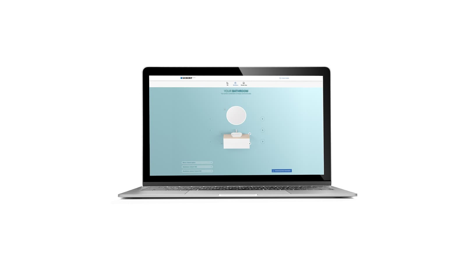 Man stelt zijn wastafelopstelling samen met de Geberit Product Finder
