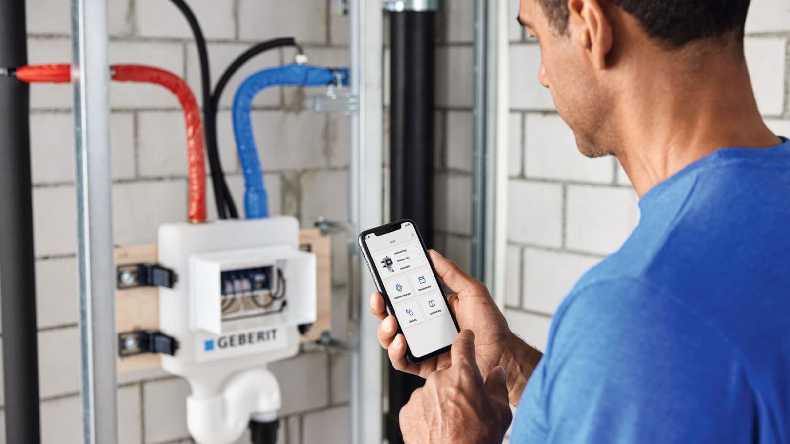 Bediening van de Geberit HS50 hygiënespoeling via de Geberit Control app Bediening van de Geberit HS50 hygiënespoeling via de Geberit Control app
