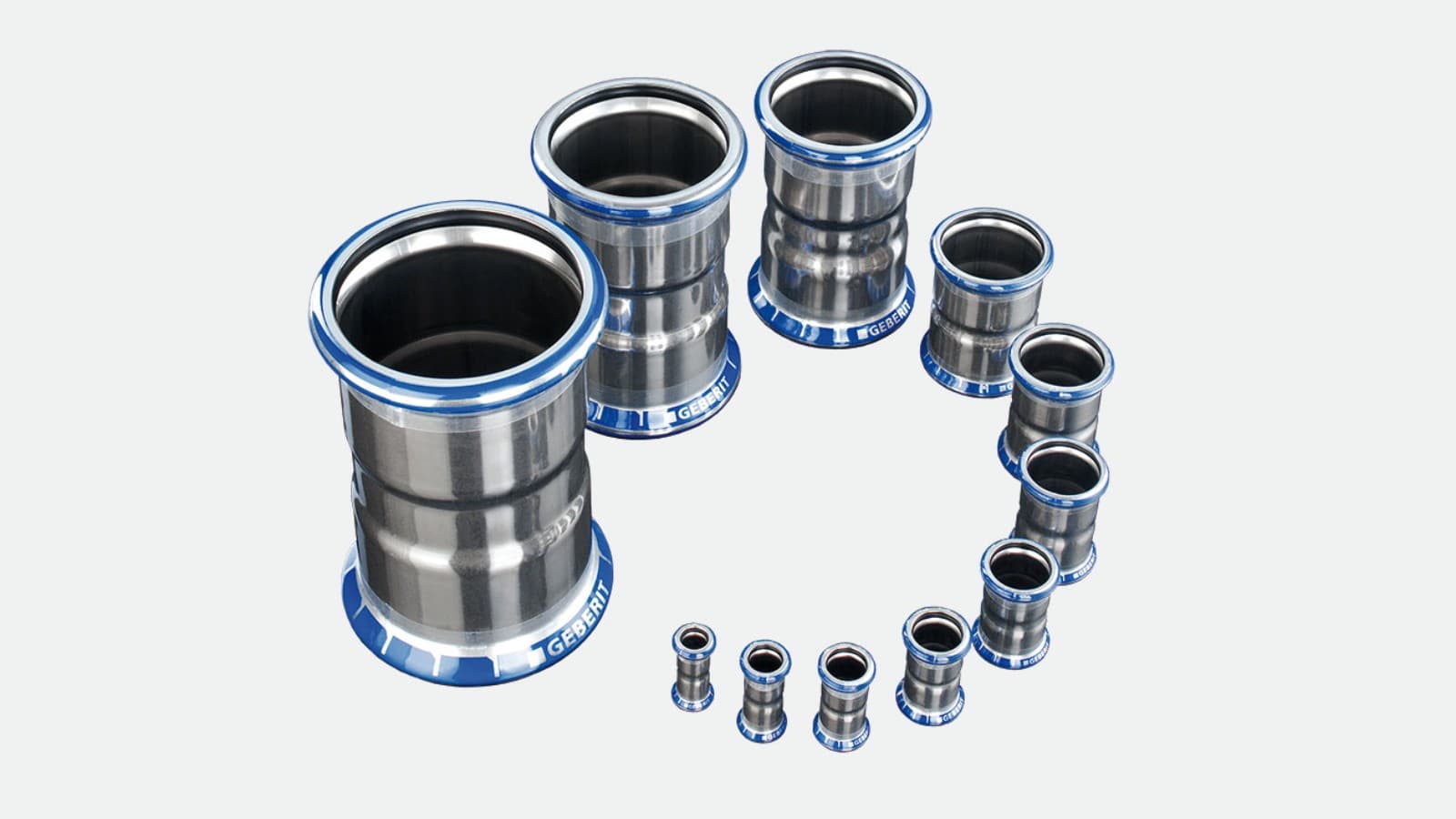Mapress rvs fittingen in verschillende diameters Mapress rvs fittingen in verschillende diameters